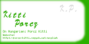 kitti porcz business card